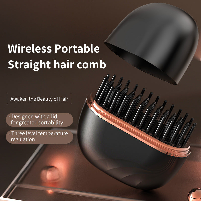 Portable Mini Hair Straightening Comb for Smooth, Easy Styling