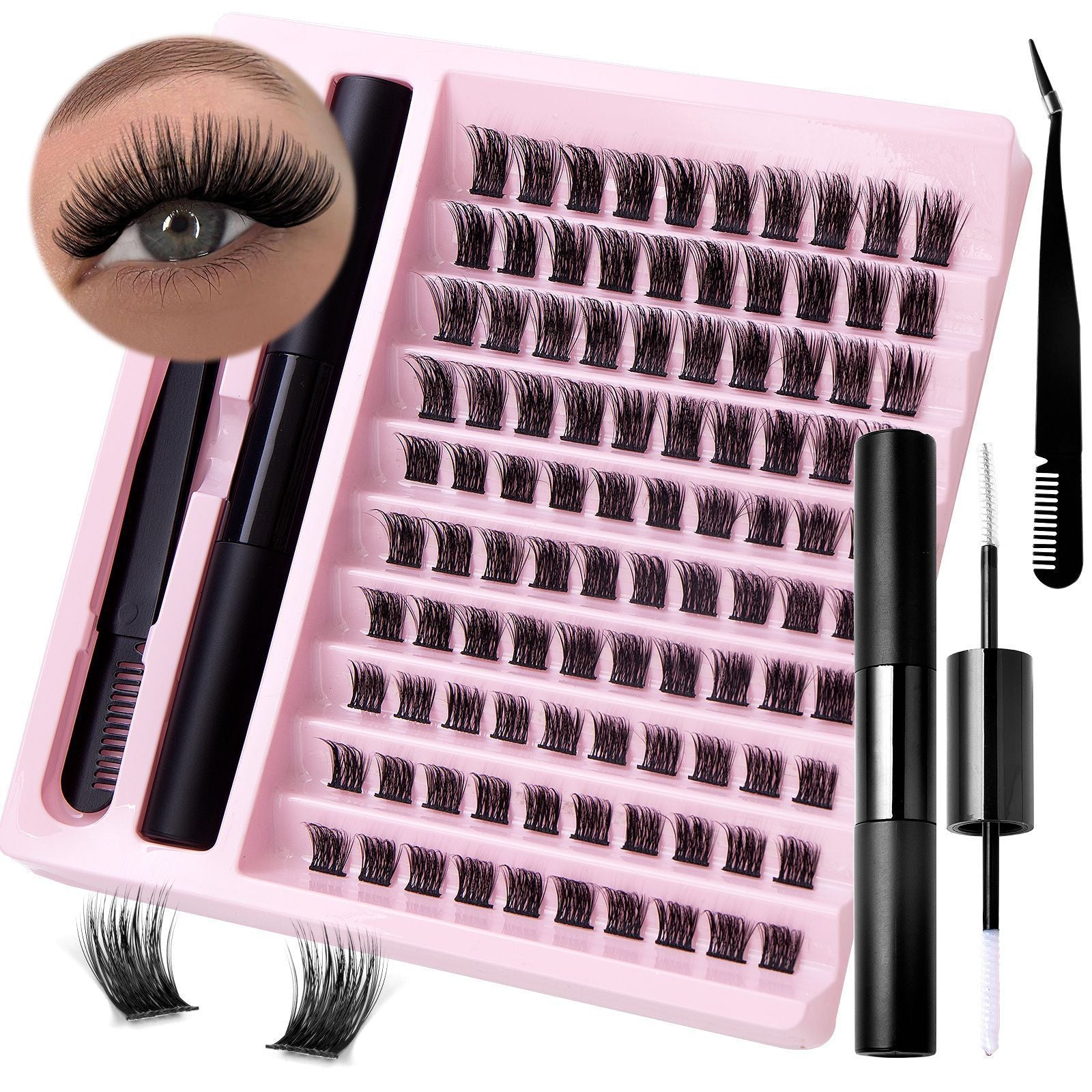 LushLash Single Cluster Set – Full Glam, Easy Application